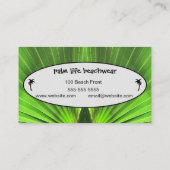 Palm Life | Green Palm Frontend mit Palm Tree Visitenkarte (Rückseite)