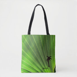 Palm Life | Green Palm Frontend Palm Tree motif Tasche