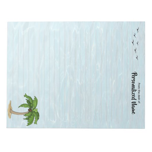 Palm Lined Notepad behalten Notizblock (Vorderseite)