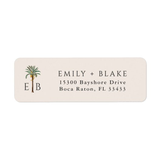 Palm Logo Tropical Monogram Personalized (Vorne)