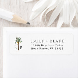 Palm Logo Tropical Monogram Personalized