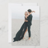 Palm Logo Tropical Monogram Wedding Save the Date (Rückseite)