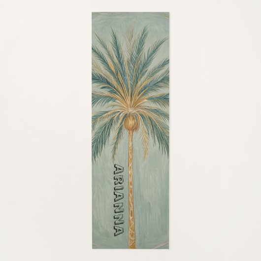 Palm Majestät: Single Palm Tree Design Yogamatte (Vorderseite)