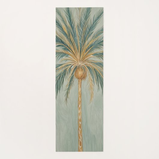 Palm Majestät: Single Palm Tree Design Yogamatte (Rückseite)