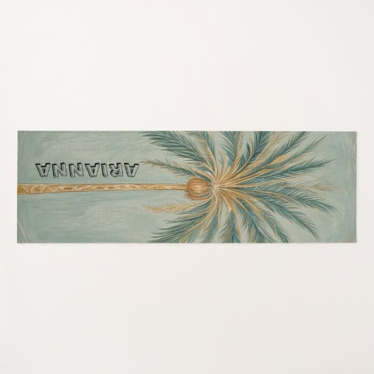 Palm Majestät: Single Palm Tree Design Yogamatte (Vorderseite (Horizontal))