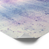 Palm Marine Wasserfarbe Abstrakt Poster (Ecke)