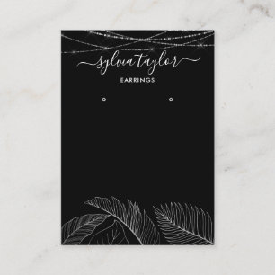 Palm Monstera Leaf Ohrring-Bilderrahmen-Anzeige Lo Visitenkarte