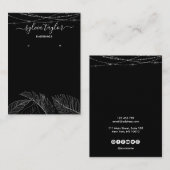 Palm Monstera Leaf Ohrring-Bilderrahmen-Anzeige Lo Visitenkarte (Vorne/Hinten)