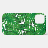 Palm Monstera Nahtloses Muster. Weiße grüne Tropen Case-Mate iPhone Hülle (Rückseite (Horizontal))