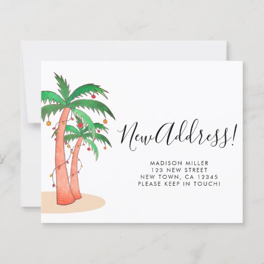Palm Moving Announcement Card (Vorderseite)