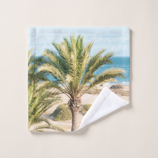 Palm Ocean Beach Dream #1 #travel #wall #art Badhandtuch Set (Waschlappen)