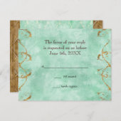 Palm Paradise - Aqua UAWG Response Cards RSVP Karte (Vorne/Hinten)