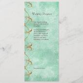 Palm Paradise - Blue Green Wedding Program Card Programm (Vorderseite)