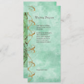 Palm Paradise - Blue Green Wedding Program Card Programm (Vorne/Hinten)