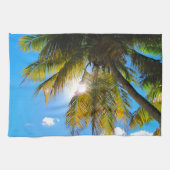 Palm Paradise Blue Sky Sunshine Küchentuch (Horizontal)