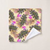 Palm Paradise Gelb Badhandtuch Set (Waschlappen)