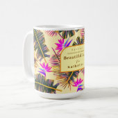 Palm Paradise Gelb Kaffeetasse (Vorderseite Links)