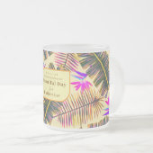 Palm Paradise Gelb Mattglastasse (VorderseiteRechts)