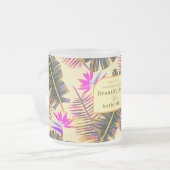 Palm Paradise Gelb Mattglastasse (Vorderseite Links)