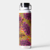 Palm Paradise Gelb Orange Trinkflasche (Rückseite)