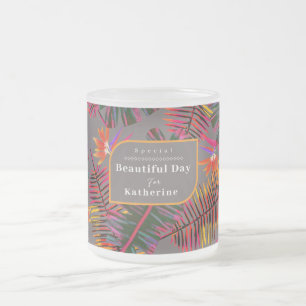 Palm Paradise Gray Mattglastasse
