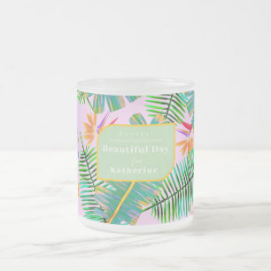 Palm Paradise Pink Mattglastasse