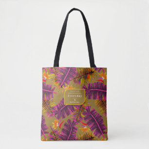Palm Paradise Senf Tasche