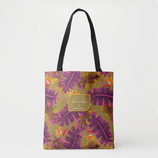 Palm Paradise Senf Tasche (Vorderseite)