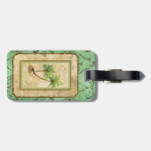 Palm Paradise Tropical Beach Hochzeit in Urlaubsor Gepäckanhänger (Rückseite horizontal)