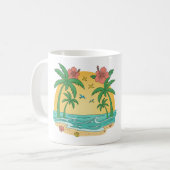 Palm Paradise Tropischer Strandbecher Kaffeetasse (Vorderseite Links)