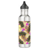 Palm Paradise Yellow Edelstahlflasche (Rechts)