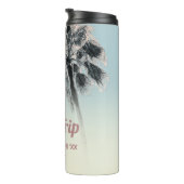 Palm Pink Aqua Girls Weekend Name Tumbler Thermosbecher (Nach rechts gedreht)