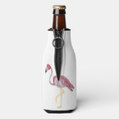 Palm Pink Flamingo Flamingos kann Flasche Cooler Flaschenkühler (Flasche Rückseite)
