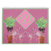 Palm Pink Flamingo Flamingos Terra Cotta Kalender (Titelbild)