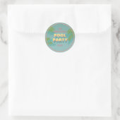 Palm Pool Party Aufkleber (Tasche)