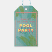 Palm Pool Party Geschenk Tag Geschenkanhänger (Vorderseite)