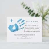 Palm Print Beileid Vielen Dank Karte (Stehend Vorderseite)