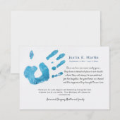 Palm Print Beileid Vielen Dank Karte (Vorne/Hinten)