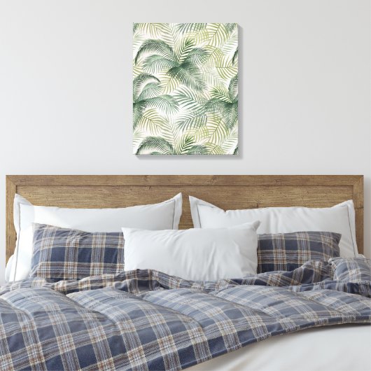Palm Print Leinwand Art (Insitu (Schlafzimmer))