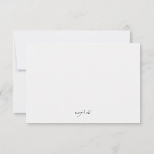 Palm Print Pink Beileid Danke Karte (Rückseite)