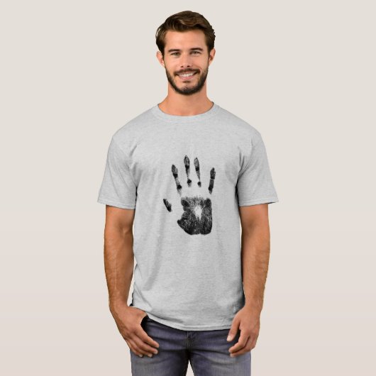 Palm Print Retro Design T-Shirt (Vorne ganz)