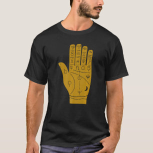 Palm Reader Dunkelästhetische Grunge Symbol Occult T-Shirt