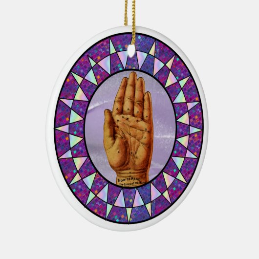 Palm Reader hängend Keramik Ornament (Rechts)