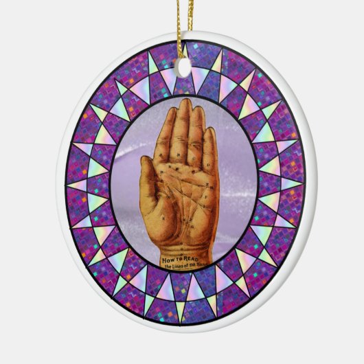 Palm Reader hängend Keramik Ornament (Links)