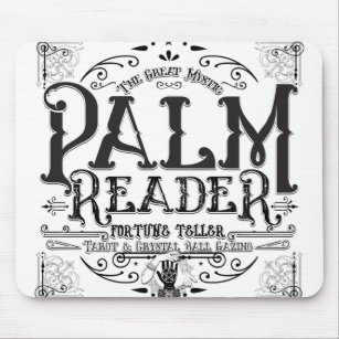 Palm Reader Vintage Magic Fortune Teller Sign Mousepad