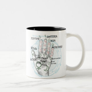 Palm Reader Zweifarbige Tasse