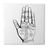 Palm Reading Chart Palmistry Theller Zukunft Fliese (Vorderseite)