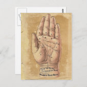 Palm Reading Postcard Postkarte (Vorne/Hinten)