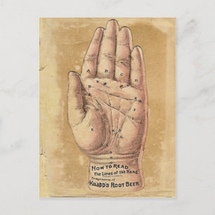Palm Reading Postcard Postkarte