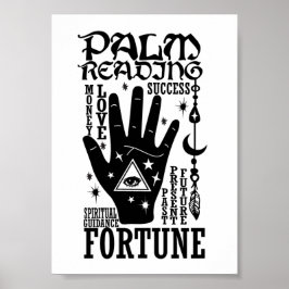 Palm Reading Spirituelle Guidance Fortune Poster